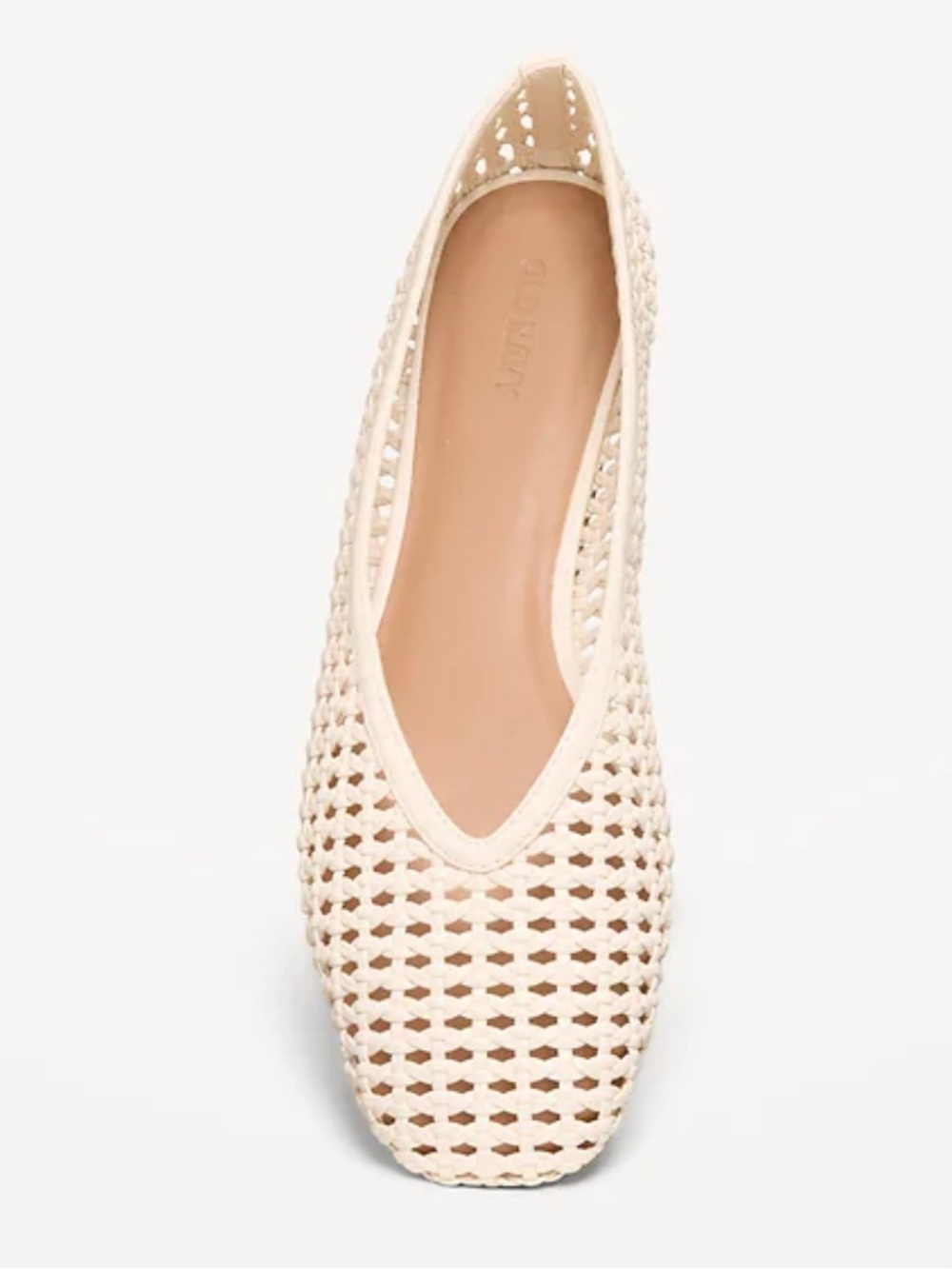 Gently Used , Lattice Old Navy Cream Ballet Flats, Sz 9 - Picture 1 of 4